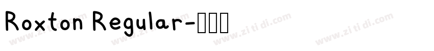 Roxton Regular字体转换 Roxton Regular字体转换